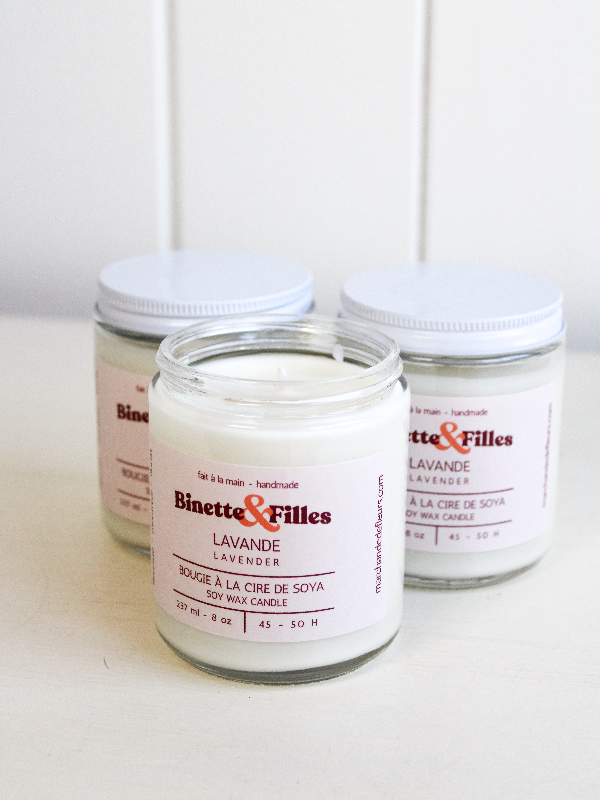 Bougie Lavande - Montréal - Fleuriste Binette et Filles - Livraison