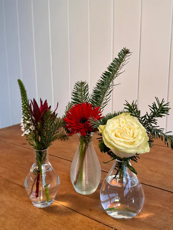 Trio de soliflores de Noël - Fleuriste Binette &amp; Filles - Montréal