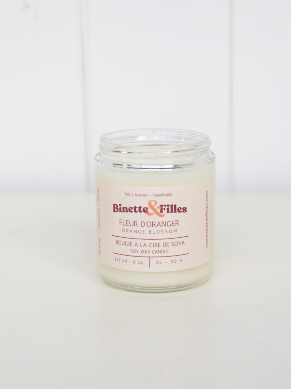 Bougie Fleur d'oranger - Fleuriste Binette et filles - Montréal Montréal
