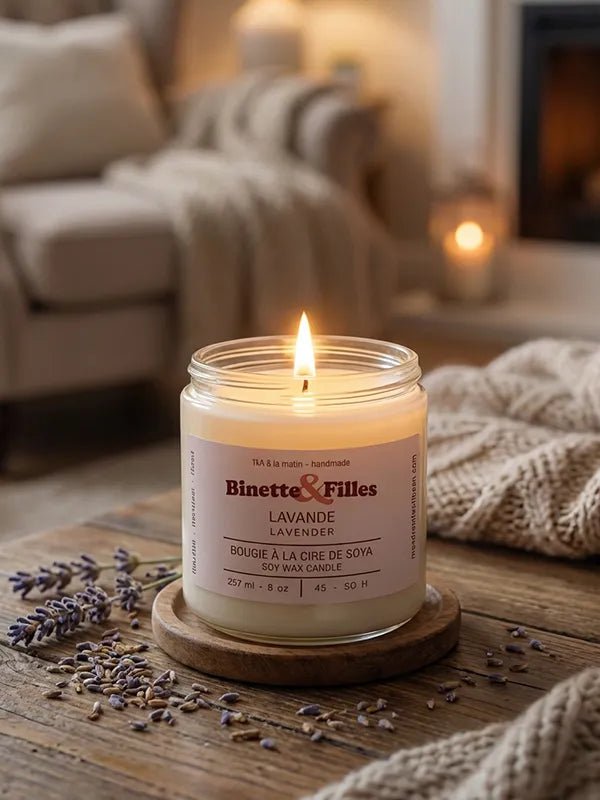 Bougie Lavande - Fleuriste Binette et filles - Montréal Montréal