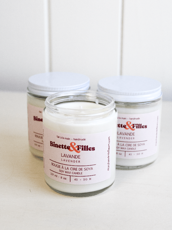 Bougie Lavande - Fleuriste Binette et filles - Montréal Montréal