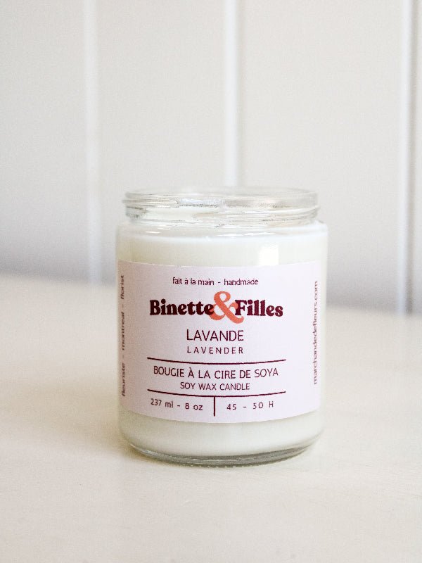 Bougie Lavande - Fleuriste Binette et filles - Montréal Montréal