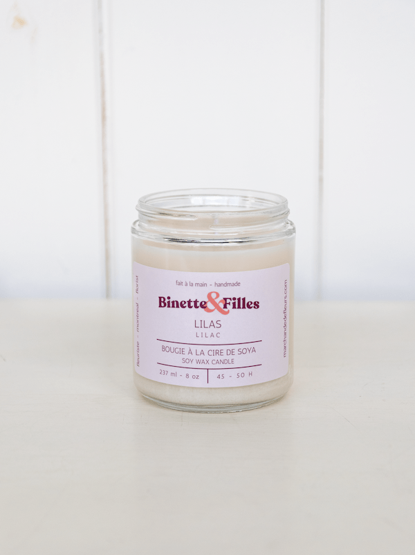 Bougie Lilas - Fleuriste Binette et filles - Montréal Montréal