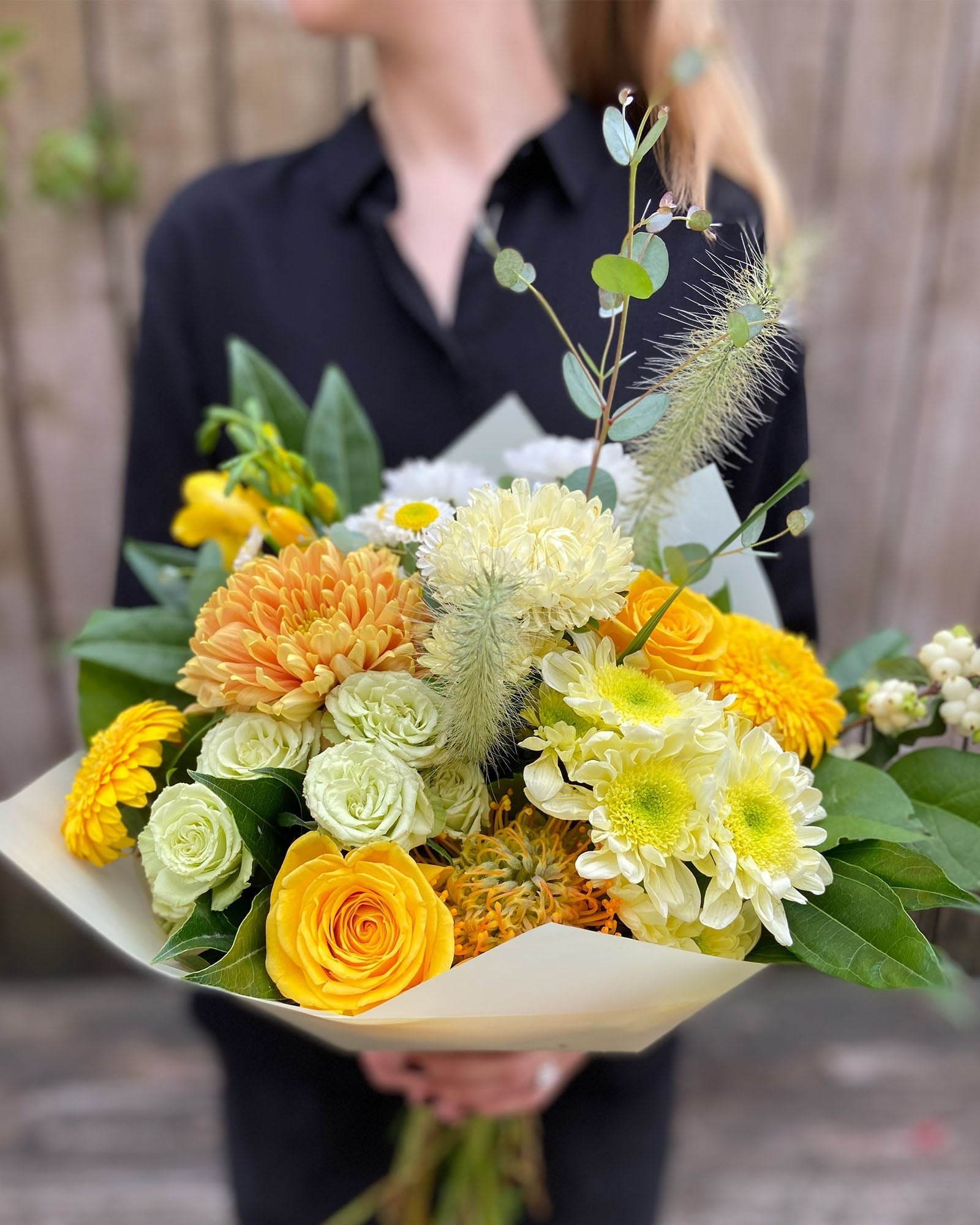 Bouquet de fleurs Éclats de citron - Fleuriste Binette et filles - Montréal Montréal