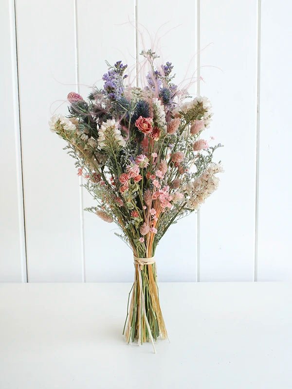 Bouquet de fleurs séchées 'Douce Violette' - Fleuriste Binette et filles - Montréal Montréal