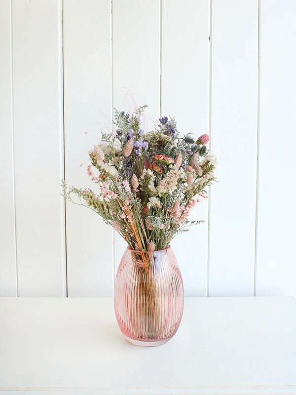 Bouquet de fleurs séchées 'Douce Violette' - Fleuriste Binette et filles - Montréal Montréal