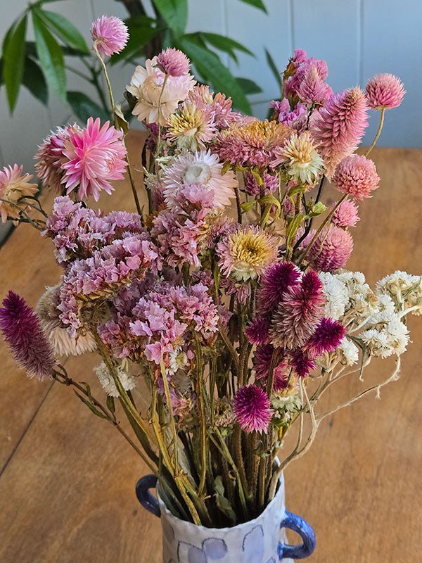 Bouquet de fleurs séchées "Écho Pastel" - Fleuriste Binette et filles - Montréal Montréal