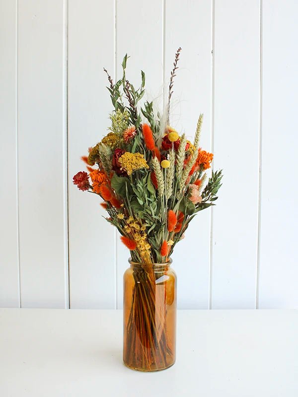 Bouquet de fleurs séchées Marmelade - Fleuriste Binette et filles - Montréal Montréal