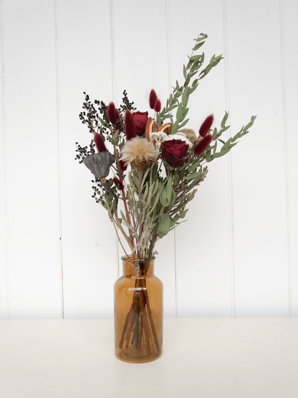Bouquet de fleurs séchées Noël enchanteur - Fleuriste Binette et filles - Montréal Montréal