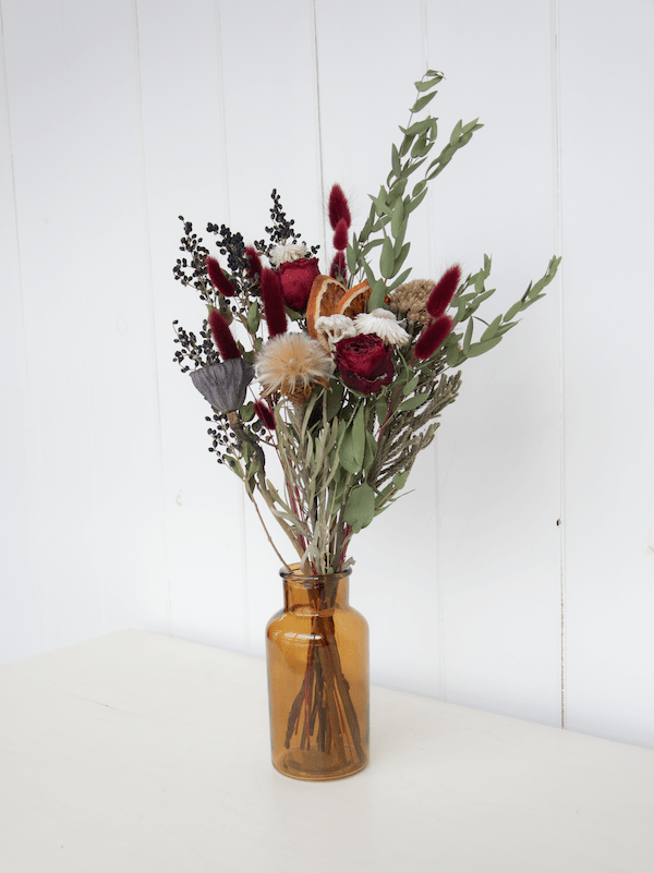 Bouquet de fleurs séchées Noël enchanteur - Fleuriste Binette et filles - Montréal Montréal