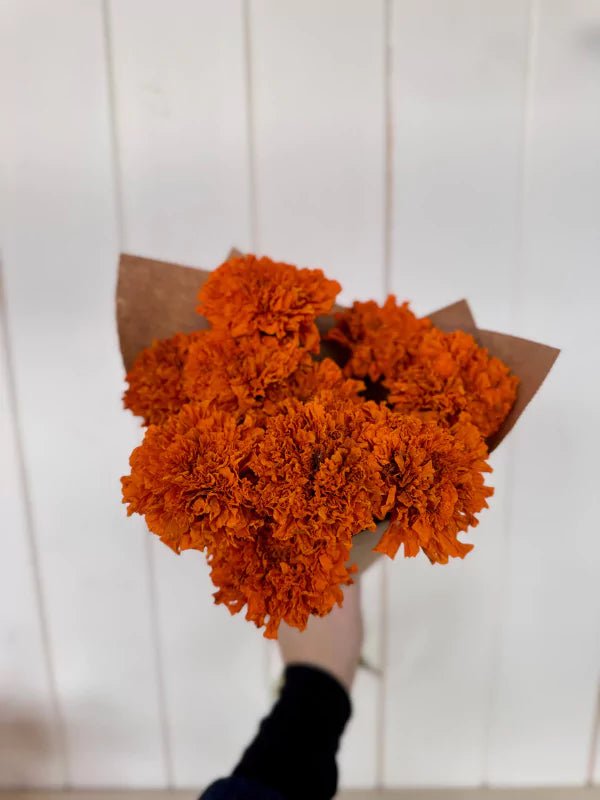 Bouquet de tagètes séchées du Québec - Fleuriste Binette et filles - Montréal Montréal
