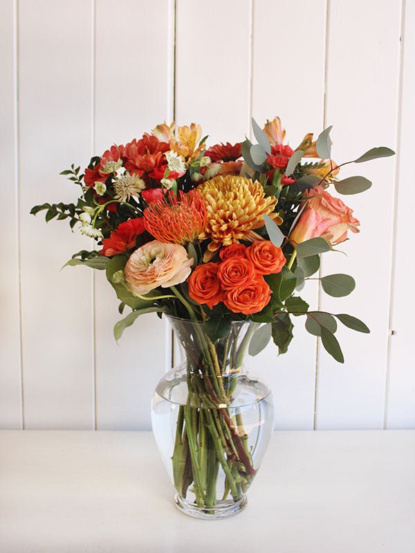 Bouquet Passion Tangerine - Fleuriste Binette et filles - Montréal Montréal