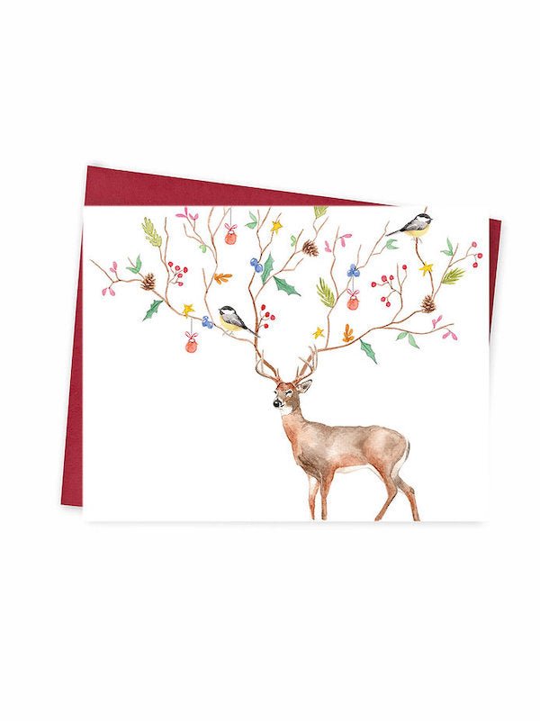 Carte de souhaits 'Cerf' - Fleuriste Binette et filles - Montréal Montréal