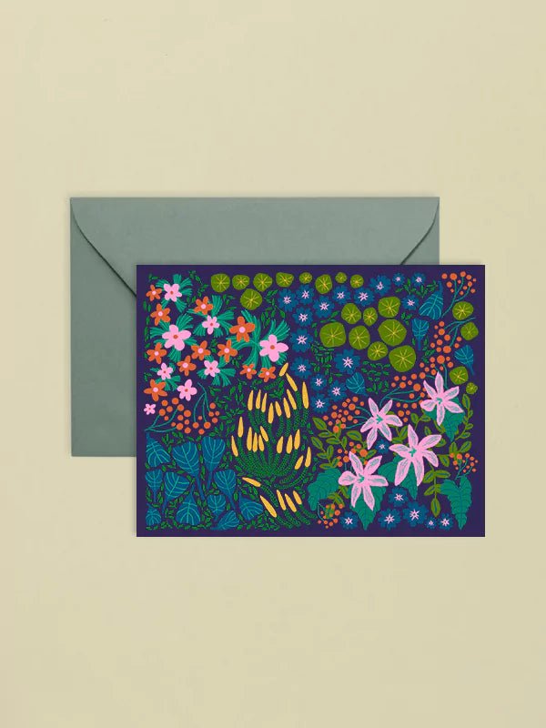 Carte de souhaits 'Jardin aquatique' - Fleuriste Binette et filles - Montréal Montréal