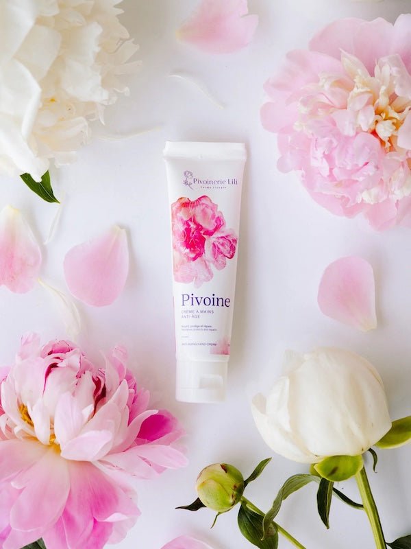 Crème à mains anti - âge Pivoine - Fleuriste Binette et filles - Montréal Montréal