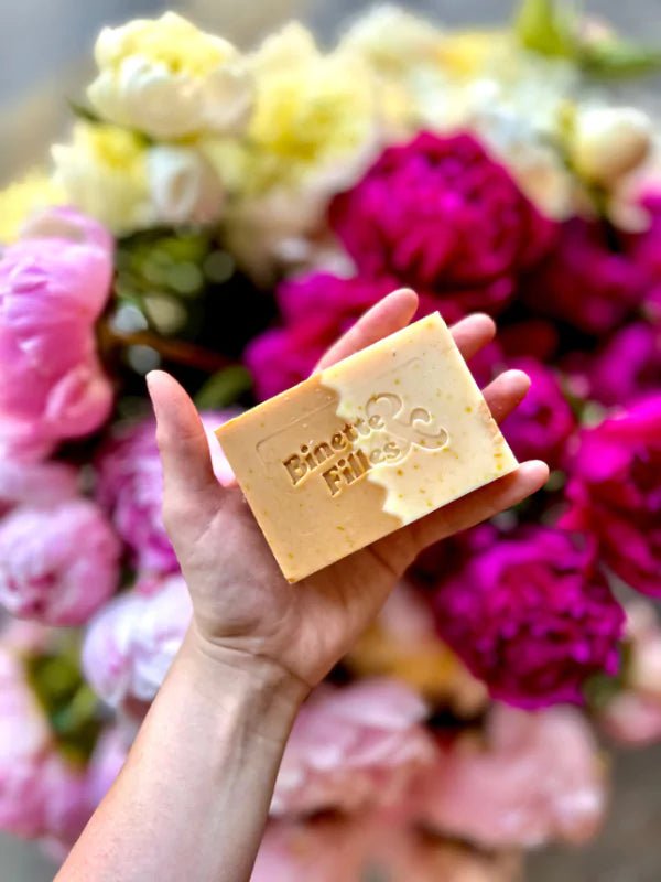 Savon aux fleurs du Québec - Calendule &amp; Agrumes - Fleuriste Binette et filles - Montréal Montréal