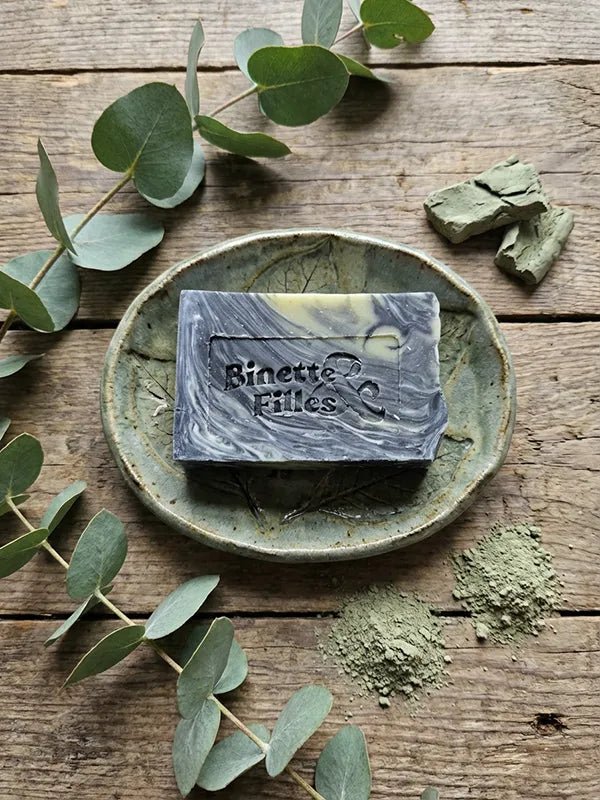 Savon aux fleurs du Québec - Eucalyptus et argile verte - Fleuriste Binette et filles - Montréal Montréal